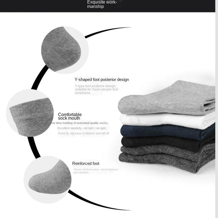 10 Pairs Unisex Casual Plain Color Boat Socks - Derslash