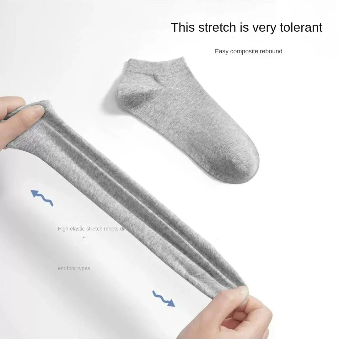 10 Pairs Unisex Casual Plain Color Boat Socks - Derslash