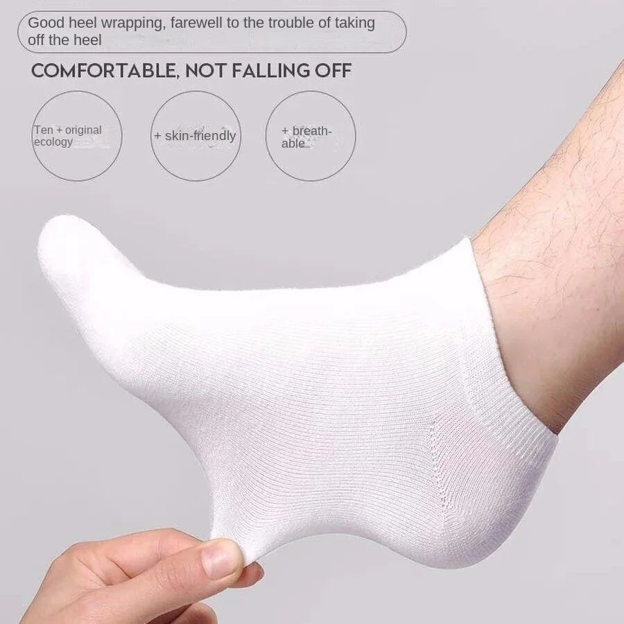 10 Pairs Unisex Casual Plain Color Boat Socks - Derslash