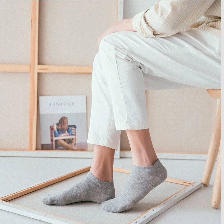 10 Pairs Unisex Casual Plain Color Boat Socks - Derslash