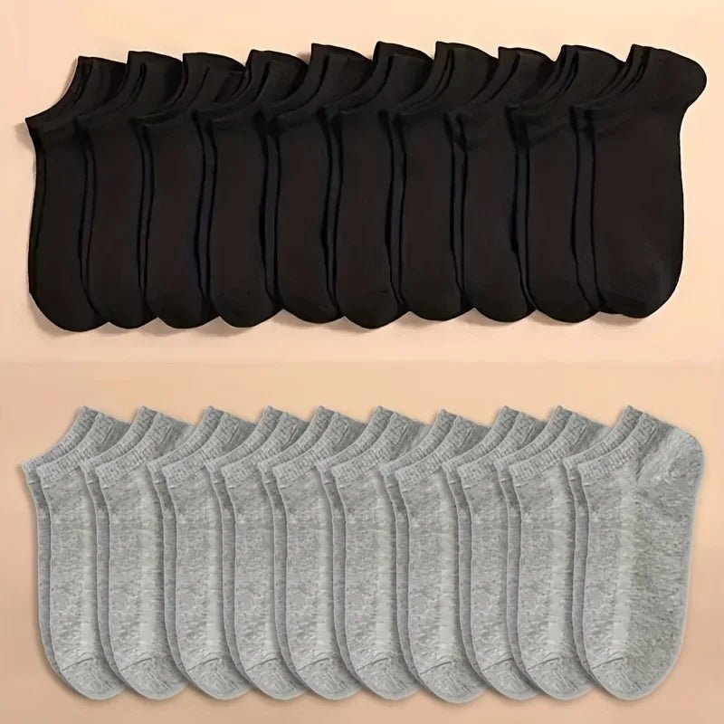 10/20/40 Pairs Soft Lightweight Low Cut Ankle Socks - Derslash