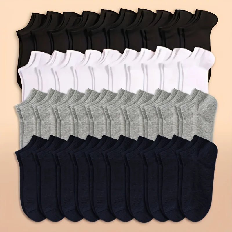 10/20/40 Pairs Soft Lightweight Low Cut Ankle Socks - Derslash