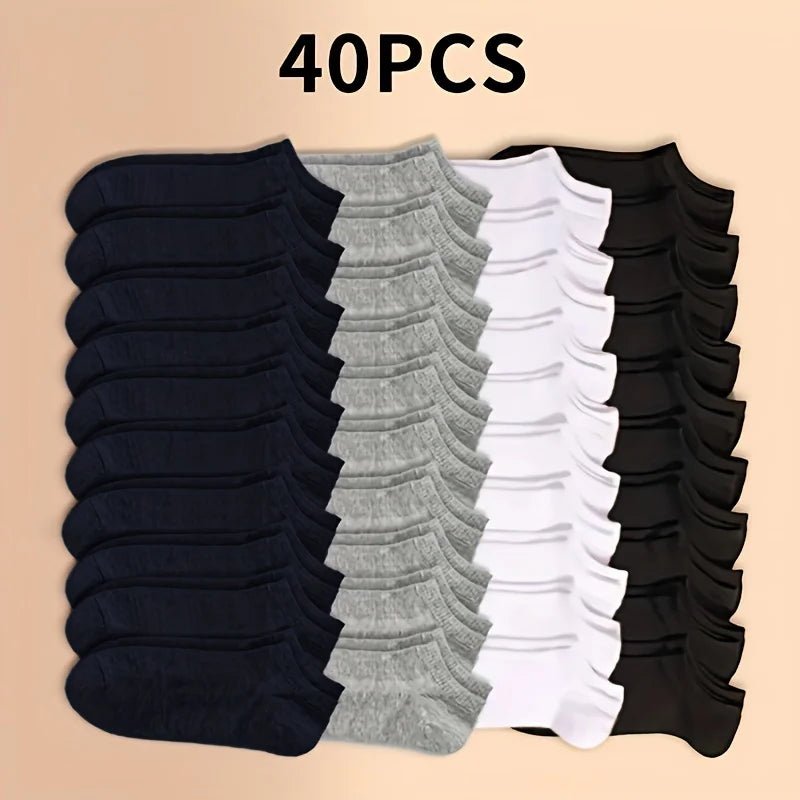 10/20/40 Pairs Soft Lightweight Low Cut Ankle Socks - Derslash