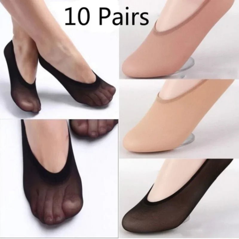 10Pairs Women Summer Transparent Socks - Derslash
