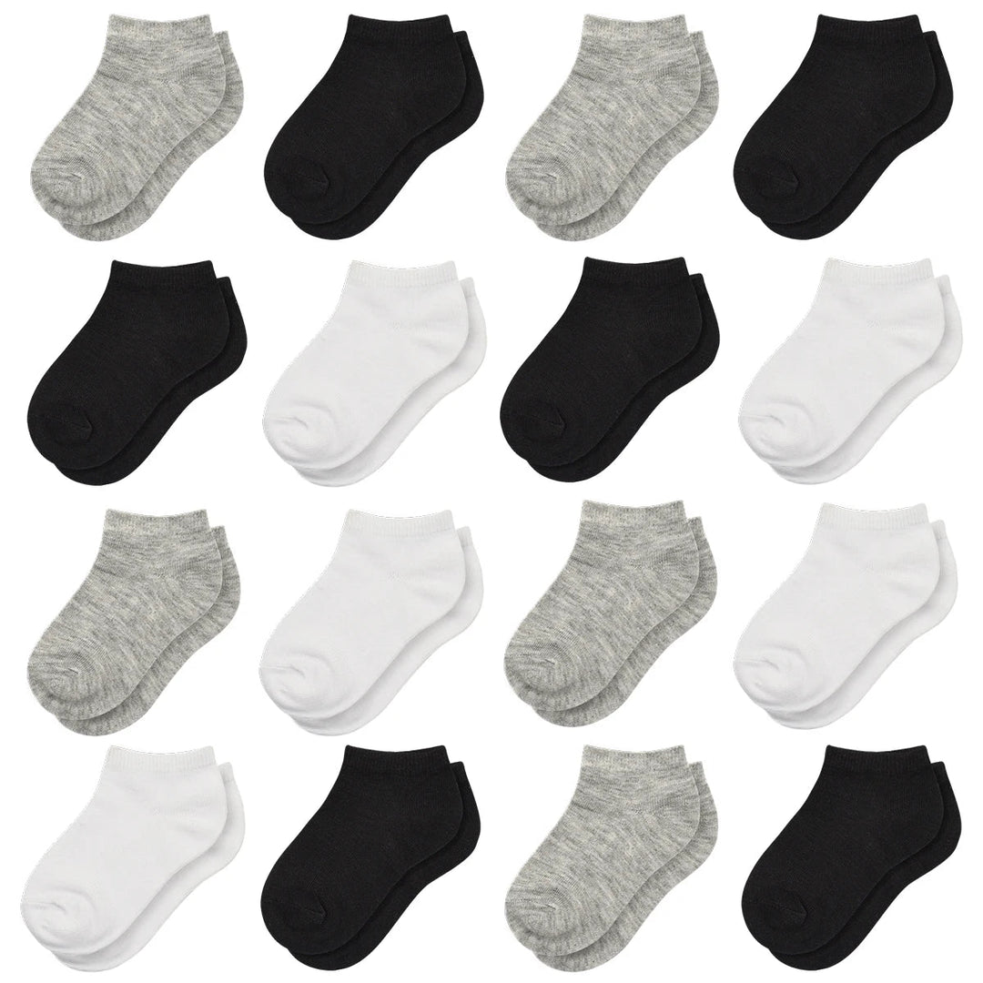 16 Pairs Ankle Socks - Toddler Low Cut Socks - Derslash