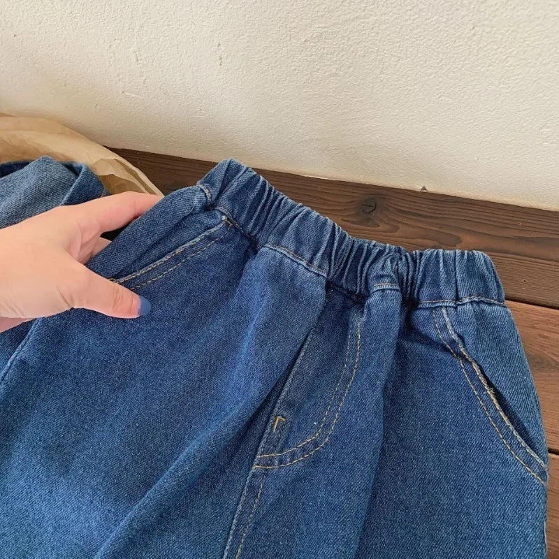 2024 Autumn Kids' Denim Set: Hooded Pullover & Jeans (1 - 7 Years) - Derslash