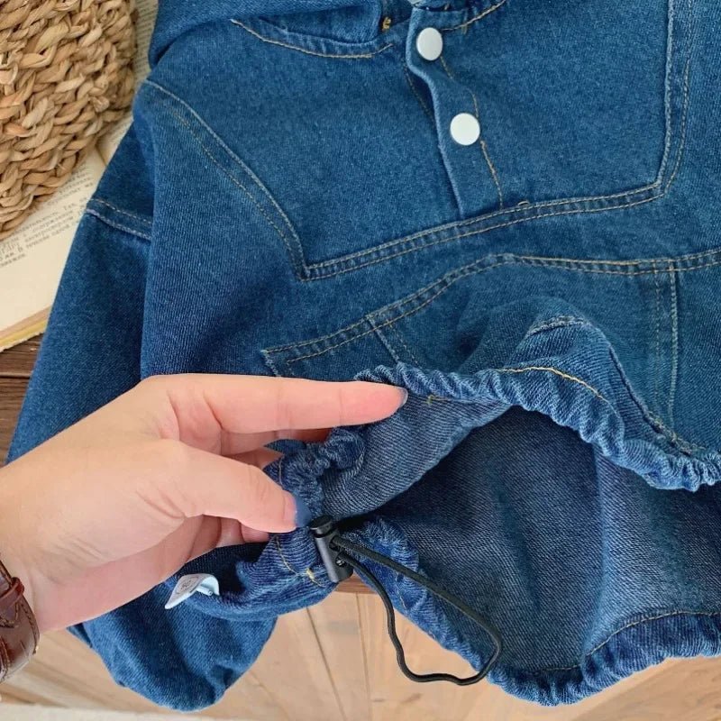 2024 Autumn Kids' Denim Set: Hooded Pullover & Jeans (1 - 7 Years) - Derslash