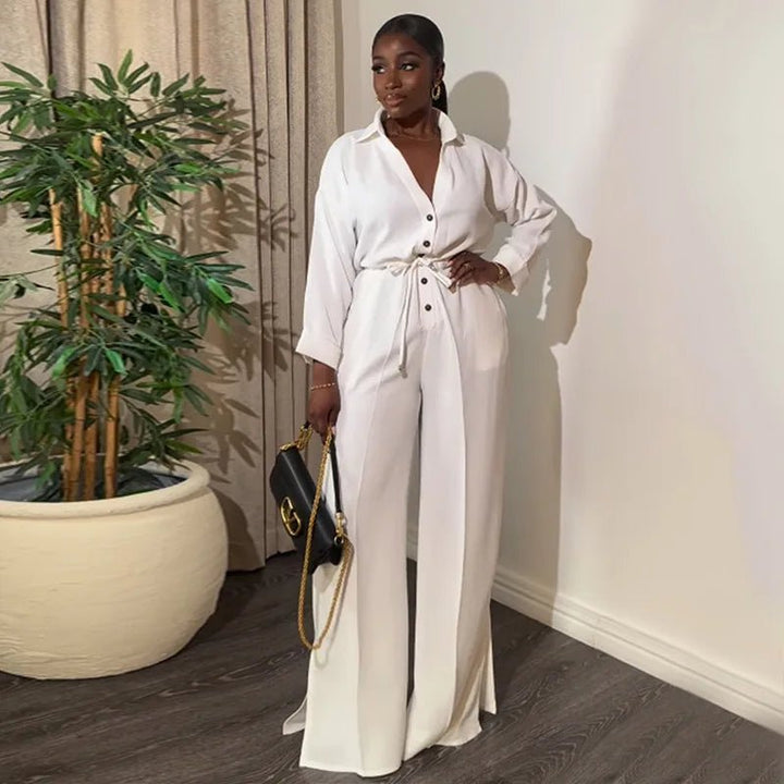 2024 Spring Collection Solid Color Collar Jacket with Buckle Waist Strap - Derslash