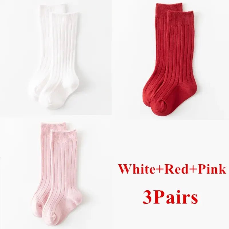 3Pairs/Lot Baby Knee High Socks - Derslash