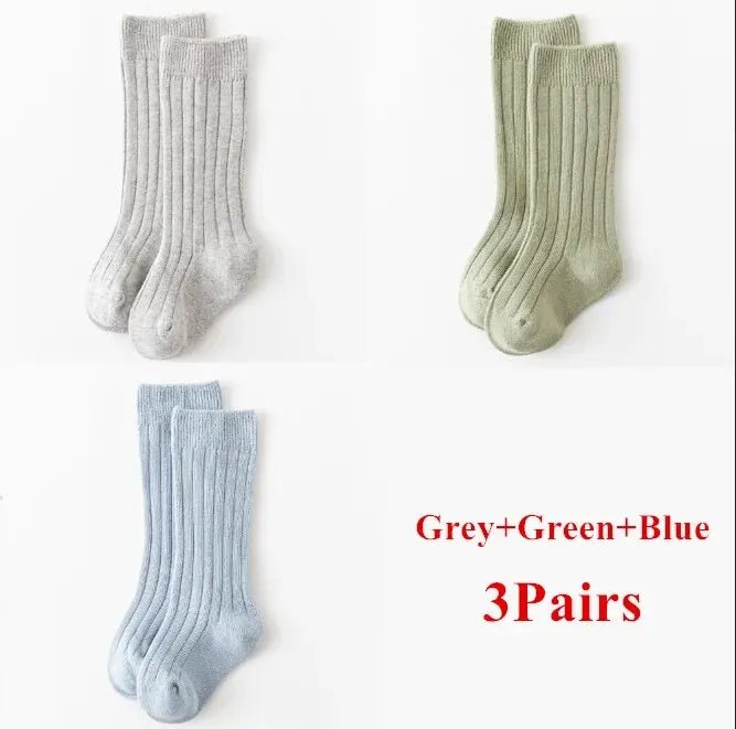 3Pairs/Lot Baby Knee High Socks - Derslash