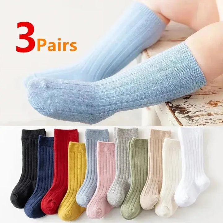 3Pairs/Lot Baby Knee High Socks - Derslash