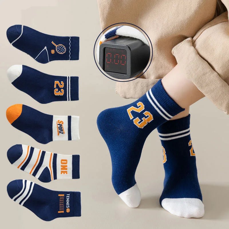 5 Pairs Kids Boys Sock - Derslash