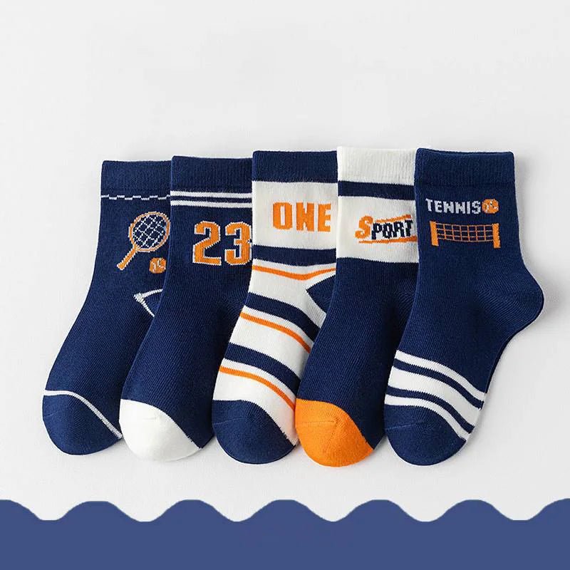 5 Pairs Kids Boys Sock - Derslash