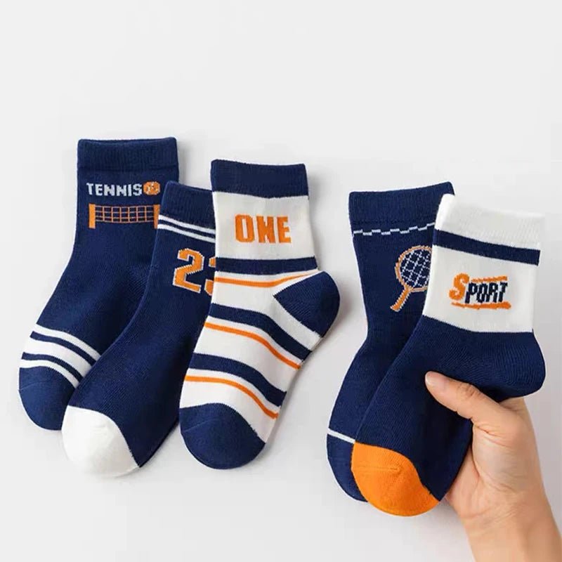 5 Pairs Kids Boys Sock - Derslash