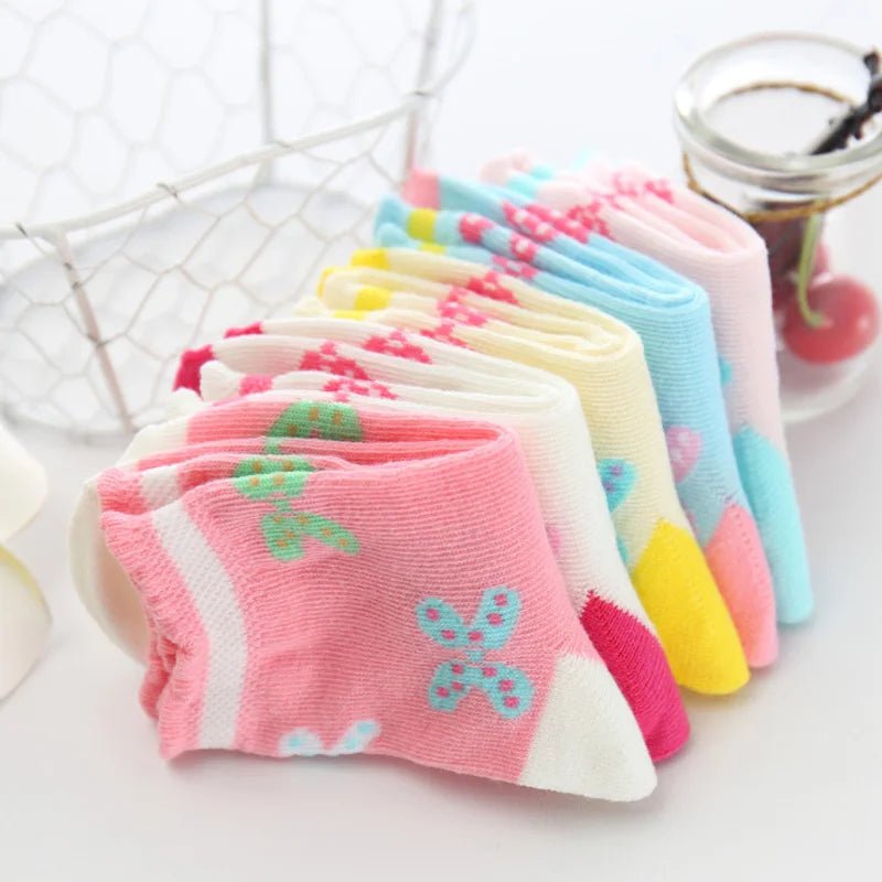 5 Pairs/Lot Spring Autumn High Quality Girls Socks - Derslash