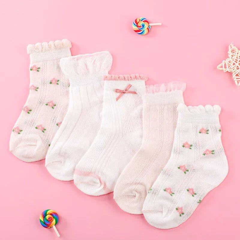 5 Pairs/Lot Spring Summer Girl socks - Derslash