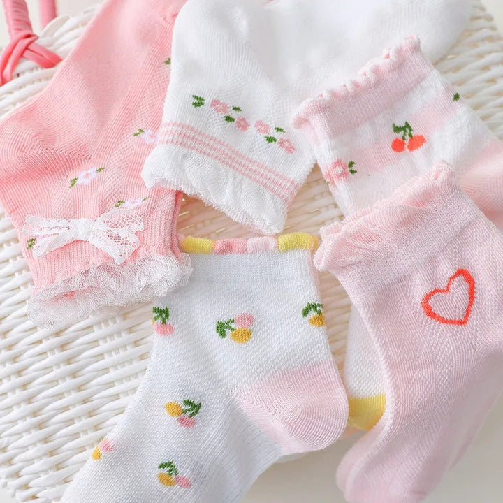 5 Pairs/Lot Spring Summer Girl socks - Derslash
