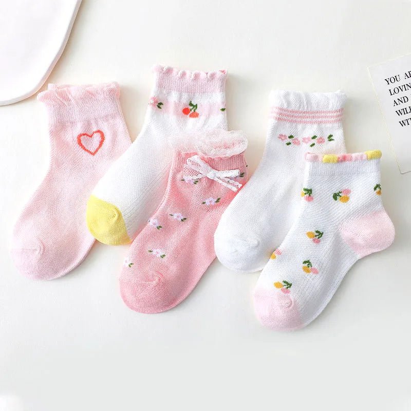 5 Pairs/Lot Spring Summer Girl socks - Derslash