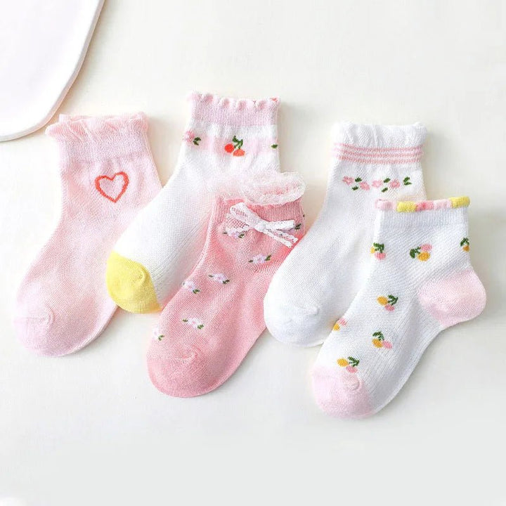 5 Pairs/Lot Spring Summer Girl socks - Derslash