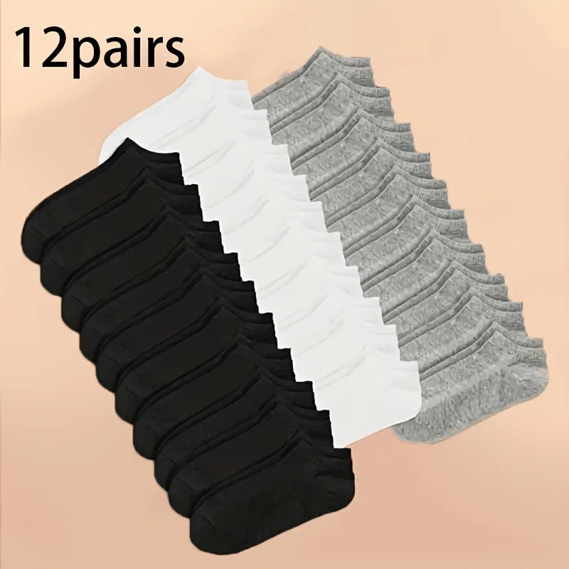 5/16/12 Pairs Of Solid Color Low - cut Socks - Derslash