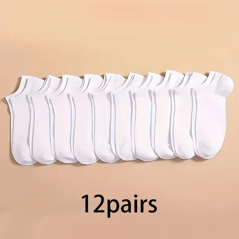 5/16/12 Pairs Of Solid Color Low - cut Socks - Derslash