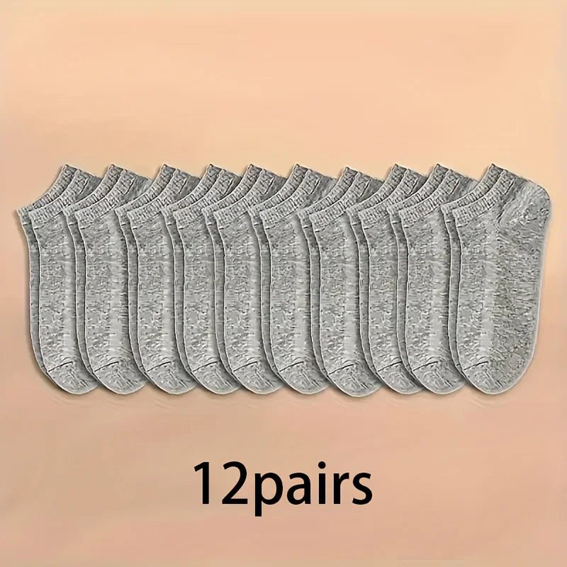 5/16/12 Pairs Of Solid Color Low - cut Socks - Derslash
