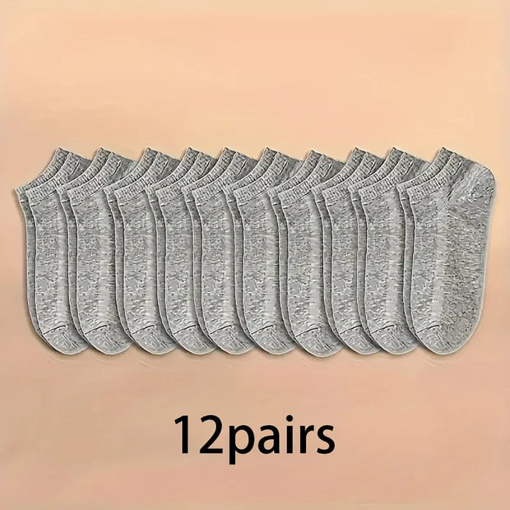 5/16/12 Pairs Of Solid Color Low - cut Socks - Derslash