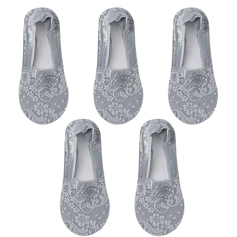 5Pair Women Socks Thin Transparent Socks - Derslash
