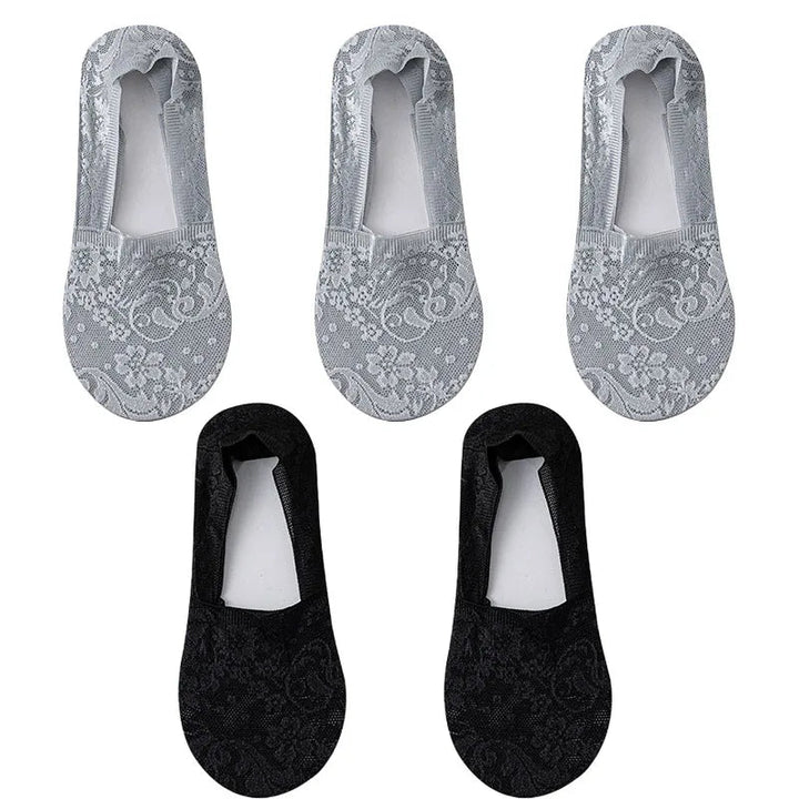 5Pair Women Socks Thin Transparent Socks - Derslash