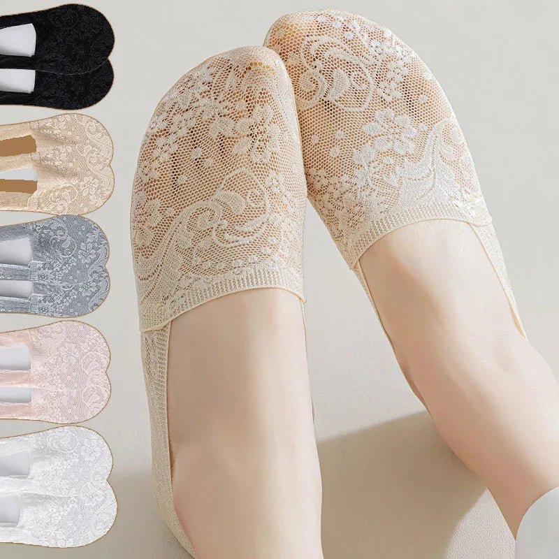 5Pair Women Socks Thin Transparent Socks - Derslash