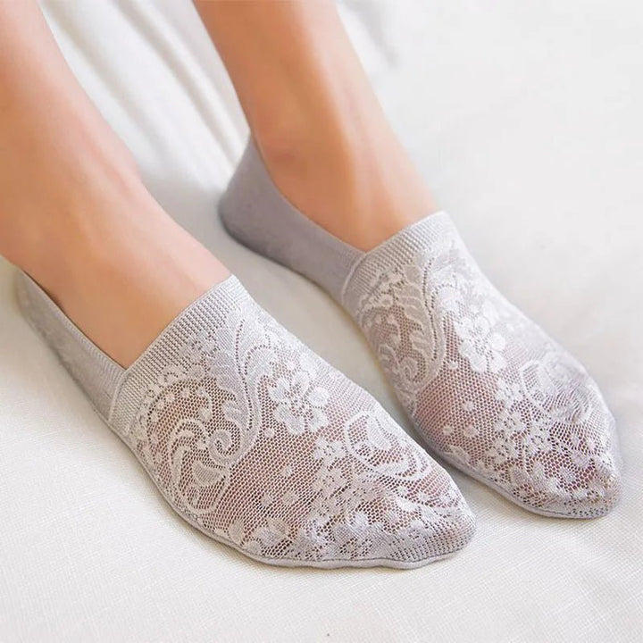 5Pair Women Socks Thin Transparent Socks - Derslash