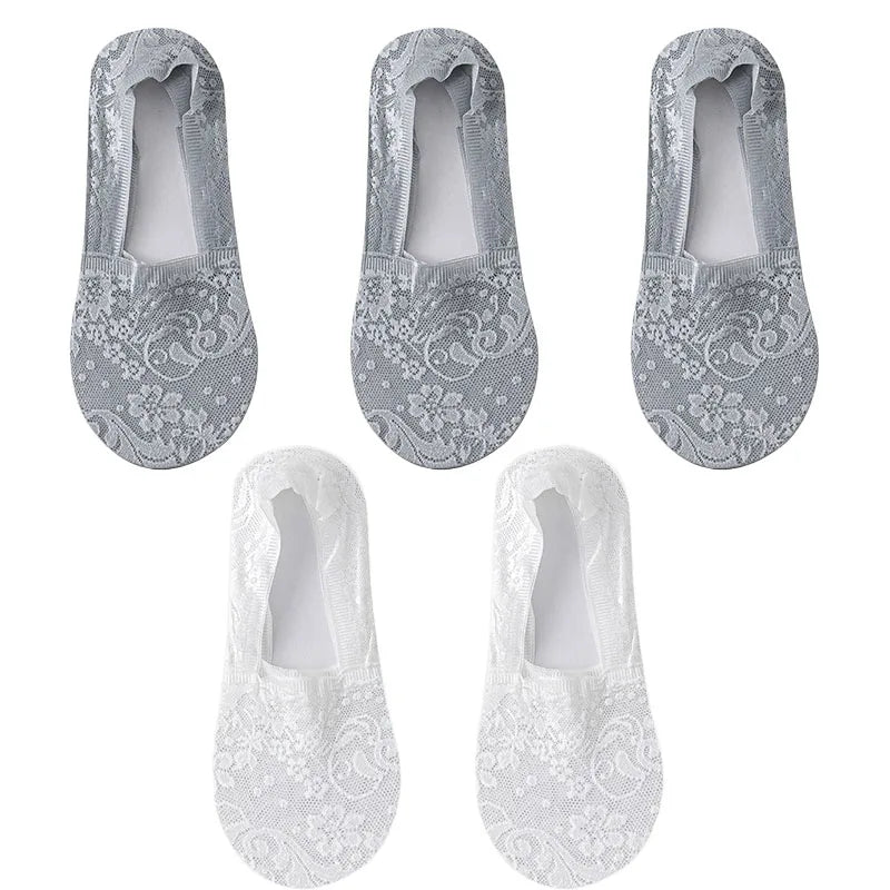 5Pair Women Socks Thin Transparent Socks - Derslash