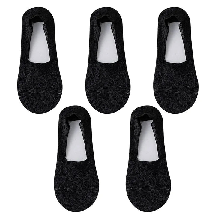5Pair Women Socks Thin Transparent Socks - Derslash