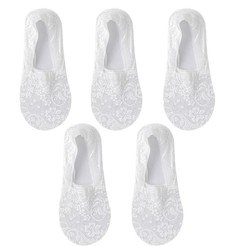 5Pair Women Socks Thin Transparent Socks - Derslash