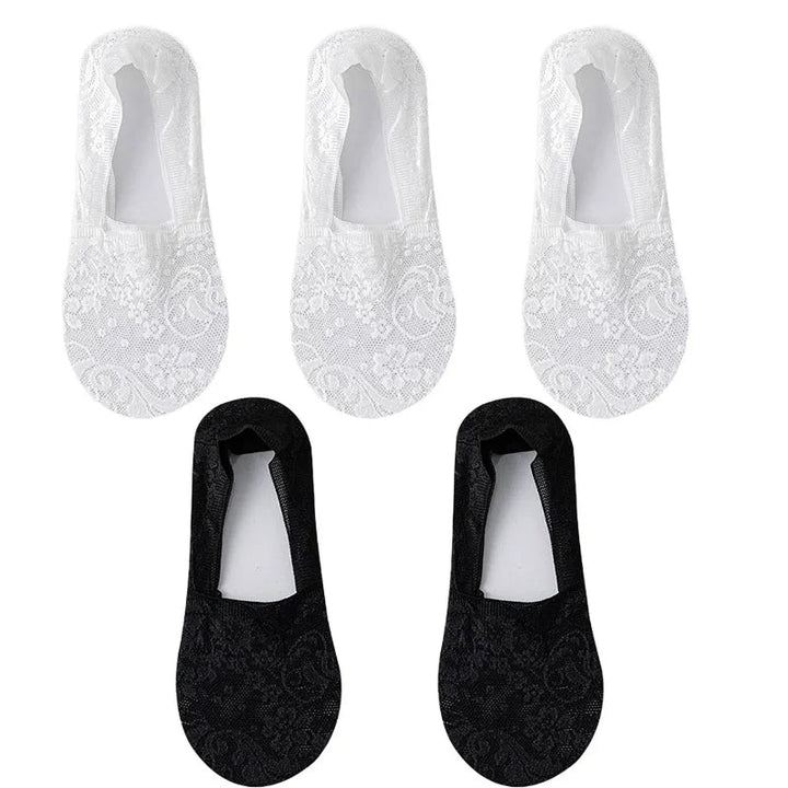 5Pair Women Socks Thin Transparent Socks - Derslash