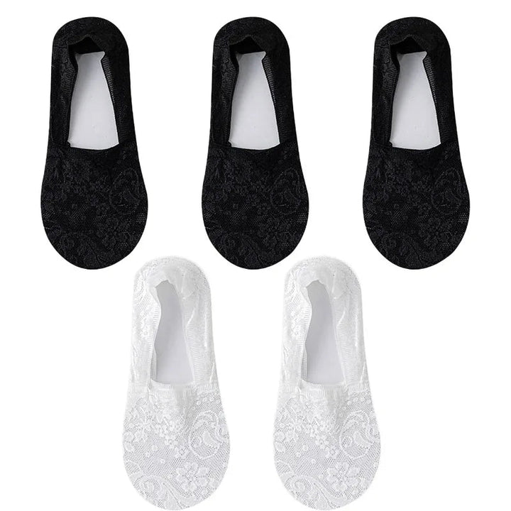5Pair Women Socks Thin Transparent Socks - Derslash