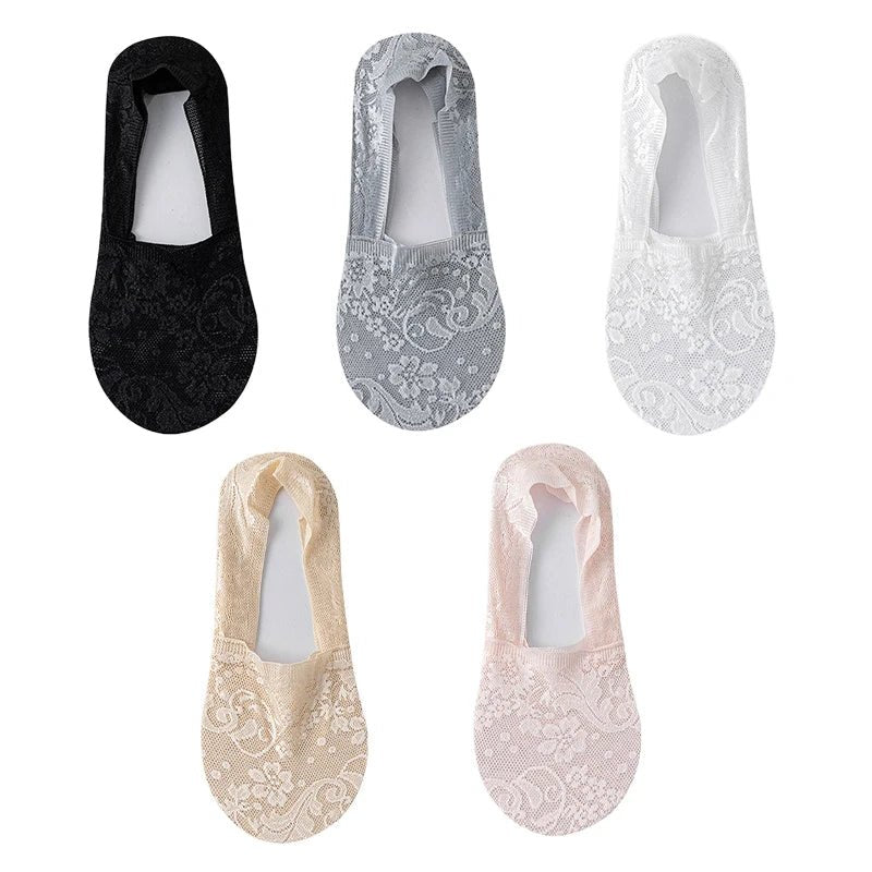 5Pair Women Socks Thin Transparent Socks - Derslash