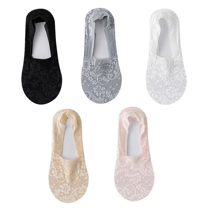 5Pair Women Socks Thin Transparent Socks - Derslash