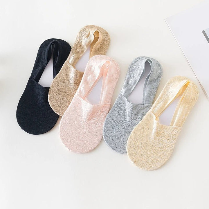 5Pair Women Socks Thin Transparent Socks - Derslash