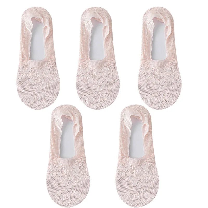 5Pair Women Socks Thin Transparent Socks - Derslash