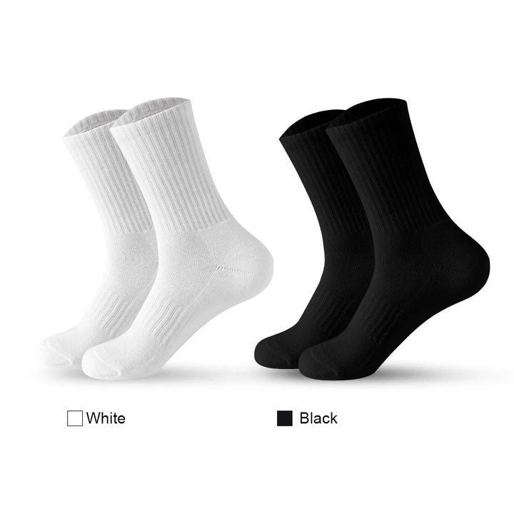 5Pairs all white unisex socks - Derslash