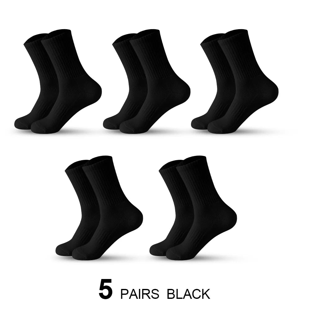 5Pairs all white unisex socks - Derslash