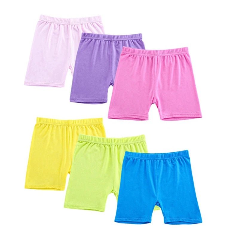 6Pcs/Set Candy Color Cotton Girls Short - Derslash