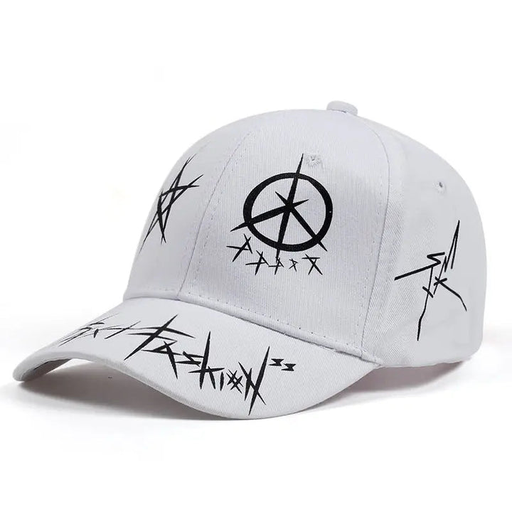 Black and white Unisex Graffiti Baseball Caps - Derslash