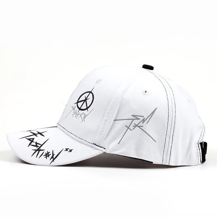 Black and white Unisex Graffiti Baseball Caps - Derslash