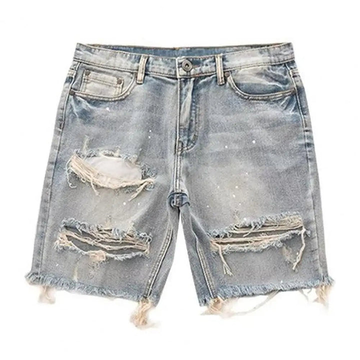 Black ripped Denim shorts - Derslash