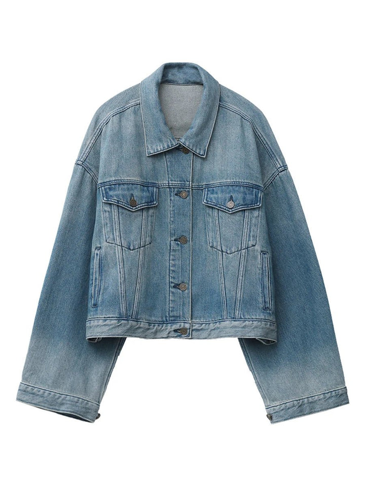 Blue Denim Coat Loose Retro Coat - Derslash