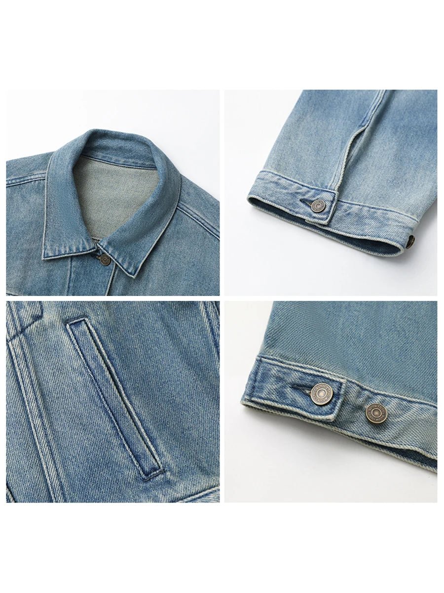 Blue Denim Coat Loose Retro Coat - Derslash