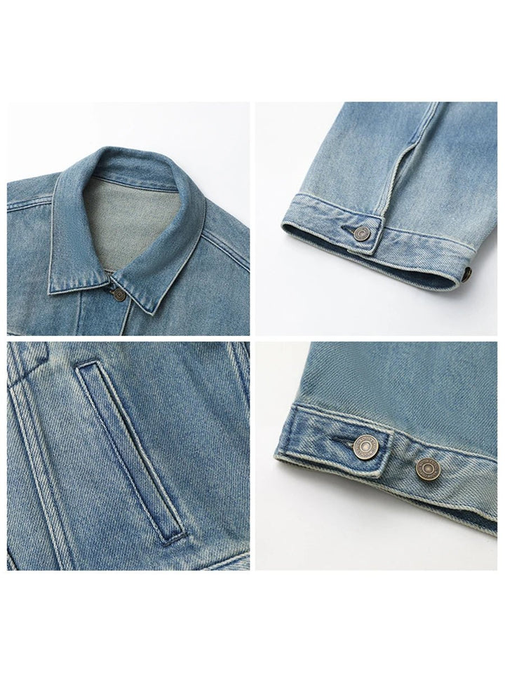 Blue Denim Coat Loose Retro Coat - Derslash
