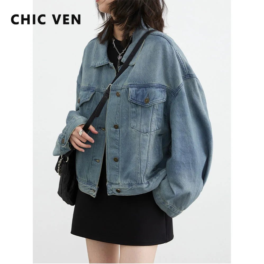 Blue Denim Coat Loose Retro Coat - Derslash